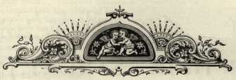 Decorative cartouche with cherubs