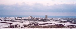 St. Just Churchtown from Larkes Corner, Carn Bosavern