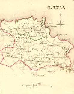 Map of the ecclesiastical parish and borough of St. Ives