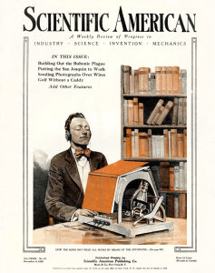 Scientific American cover 1920 - How the blind may read all books by means of the optophone - Howard V. Brown