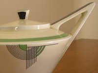 detail of the tango tea pot in green
