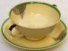 soup cup and saucer in tango green