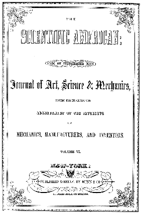 Scientific American title page volumes VI-VII